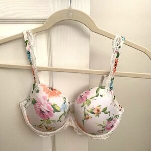 NWT Marie Jo Axelle Padded Underwire Round Bra 30E 30DD UK US Floral Lace